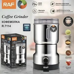 RAH R-7114 Multifunctional Coffee Grinder – 300W Power, Stainless Steel Blades, Washable Design